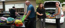 The First Response Security team held a companywide Backpack Stuff-A-Thon to support families and educators in need in Beaverton, Oregon. The First Response Security team held a companywide Backpack Stuff-A-Thon to support families and educators in need in Beaverton, Oregon.