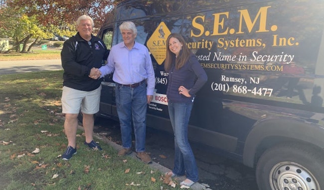S.E.M. Security Systems and Pye-Barker team members.