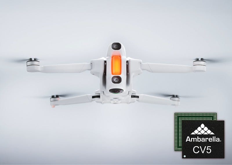 Ambarella&rsquo;s CVflow AI architecture, now in its third generation across the company&rsquo;s CV family of SoCs, is designed to deliver computer vision and deep learning performance within the tight power and thermal constraints of airborne systems. The architecture pairs AI acceleration with advanced imaging pipelines, allowing manufacturers to integrate perception and intelligence into compact drone designs.