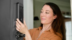 At the core of the myQ Secure View is a three-in-one design that combines a premium smart lock, a 2K HDR video doorbell with color night vision, and a biometric authentication system. Homeowners can unlock the door in two seconds or less using one of five entry methods: facial recognition, fingerprint authentication, PIN code, the myQ mobile app, or a traditional physical key. At the core of the myQ Secure View is a three-in-one design that combines a premium smart lock, a 2K HDR video doorbell with color night vision, and a biometric authentication system. Homeowners can unlock the door in two seconds or less using one of five entry methods: facial recognition, fingerprint authentication, PIN code, the myQ mobile app, or a traditional physical key.