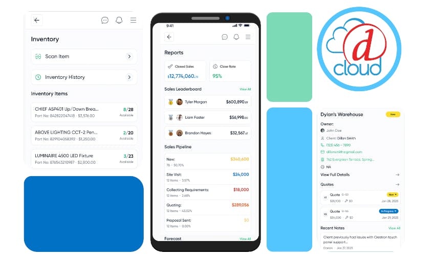 The native iOS and Android app brings offline access and unified field workflows to teams using D-Tools Cloud.