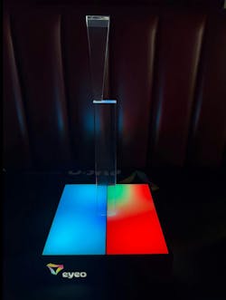 A color look at the giant-sized (vs. a microchip) demo unit. A color look at the giant-sized (vs. a microchip) demo unit.