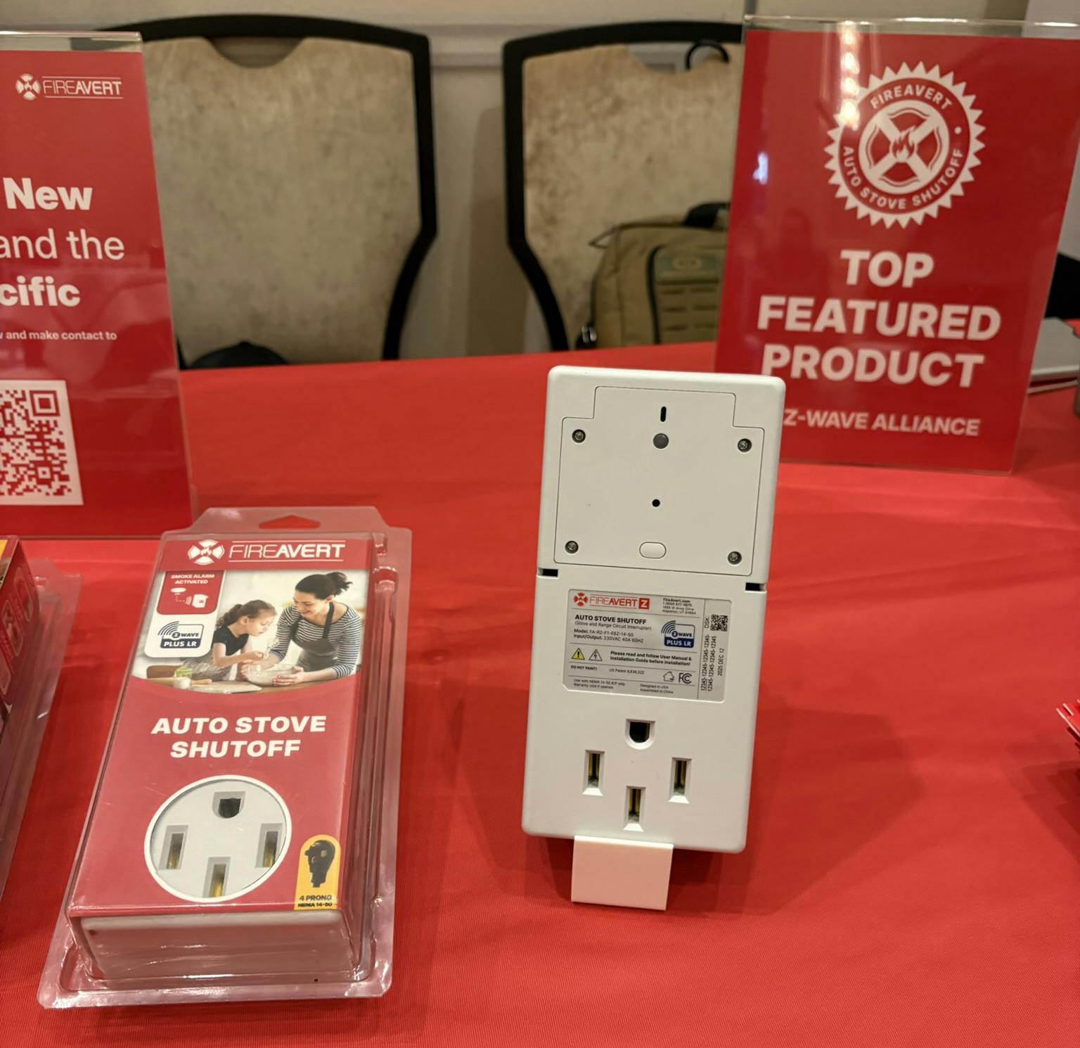 FireAvert, created by firefighter Peter Thorpe of Provo, Utah, plugs into a stove and monitors for the specific sound pattern of smoke alarms, triggering a relay switch to disconnect power and prevent a fire.