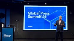 Andrew Elvish, VP of Global Marketing for Genetec, presents findings from the company’s State of the Physical Security Industry Report during the Global Press Summit ’26 in Montreal. Andrew Elvish, VP of Global Marketing for Genetec, presents findings from the company’s State of the Physical Security Industry Report during the Global Press Summit ’26 in Montreal.