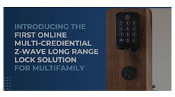 The new multi-credential Z-Wave lock will be showcased at the Alarm.com booth at ISC West. The new multi-credential Z-Wave lock will be showcased at the Alarm.com booth at ISC West.