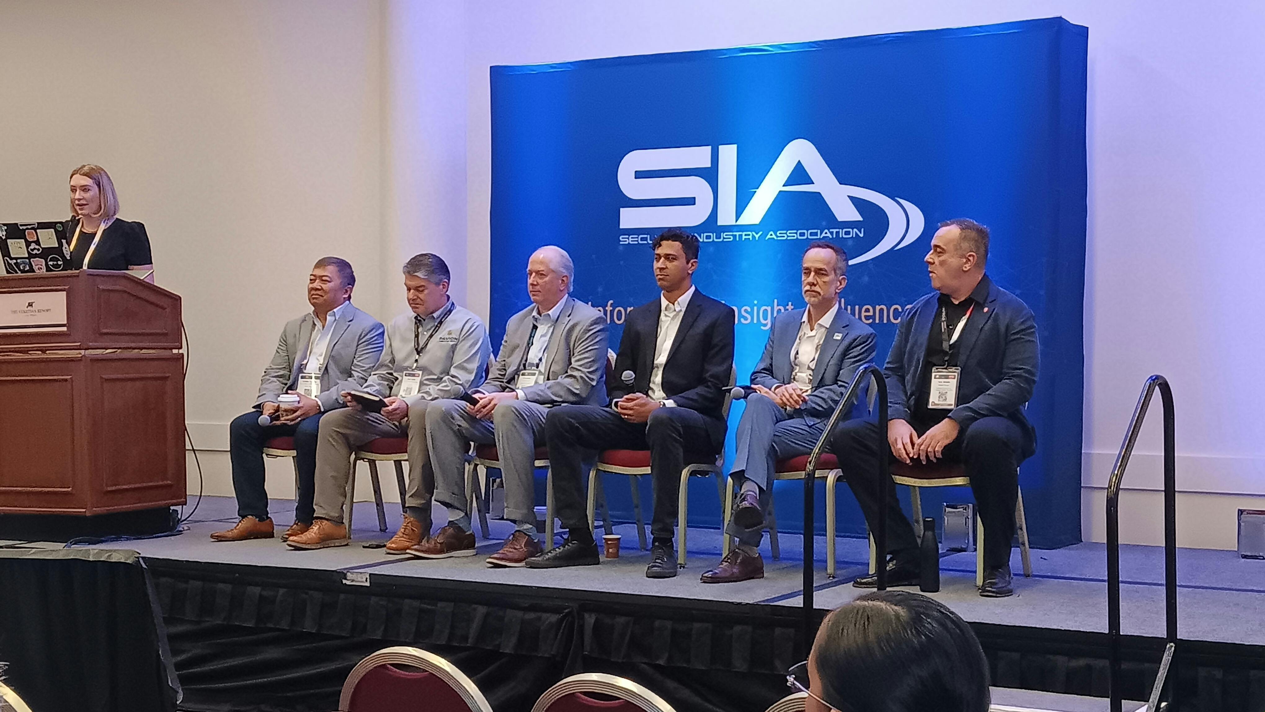 SIA's data security breakfast panel included Moderator Hannah Behnke, senior director of data center physical security, Microsoft; Terry Browne, WMEA managing director, Northland Controls; David Fortune, director of data center practice, Plugout; Chris Hobbs, director, national accounts, ASSA ABLOY Opening Solutions U.S.; Andrew Jimenez, data center technical sales, Wesco; Glenn Lemke, data center and infrastructure security solutions, Pavion and James Marcella, director, industry associations, Axis Communications