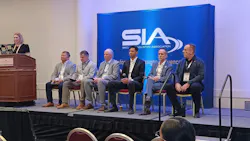 SIA's data security breakfast panel included Moderator Hannah Behnke, senior director of data center physical security, Microsoft; Terry Browne, WMEA managing director, Northland Controls; David Fortune, director of data center practice, Plugout; Chris Hobbs, director, national accounts, ASSA ABLOY Opening Solutions U.S.; Andrew Jimenez, data center technical sales, Wesco; Glenn Lemke, data center and infrastructure security solutions, Pavion and James Marcella, director, industry associations, Axis Communications SIA's data security breakfast panel included Moderator Hannah Behnke, senior director of data center physical security, Microsoft; Terry Browne, WMEA managing director, Northland Controls; David Fortune, director of data center practice, Plugout; Chris Hobbs, director, national accounts, ASSA ABLOY Opening Solutions U.S.; Andrew Jimenez, data center technical sales, Wesco; Glenn Lemke, data center and infrastructure security solutions, Pavion and James Marcella, director, industry associations, Axis Communications