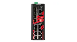 Antaira’s LMP-1204G-SFP-bt-24-T switch enables high-power PoE++ delivery for solar-powered security trailer deployments. Antaira’s LMP-1204G-SFP-bt-24-T switch enables high-power PoE++ delivery for solar-powered security trailer deployments.