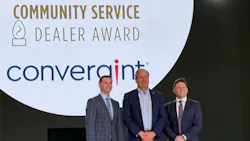 Convergint accepted a dealer award at the DMP Owners Forum. Convergint accepted a dealer award at the DMP Owners Forum.