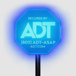 ADT’s Live Light illuminated yard sign activates during an alarm event, providing real-time visual alerts while My Safety extends protection through the ADT+ mobile app. ADT’s Live Light illuminated yard sign activates during an alarm event, providing real-time visual alerts while My Safety extends protection through the ADT+ mobile app.