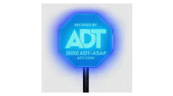 ADT’s Live Light illuminated yard sign activates during an alarm event, providing real-time visual alerts while My Safety extends protection through the ADT+ mobile app.