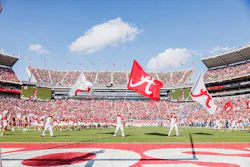 Saban Field at Bryant-Denny Stadium during a game day crowd as the University of Alabama implements new counter-drone technology to monitor and secure campus airspace. Saban Field at Bryant-Denny Stadium during a game day crowd as the University of Alabama implements new counter-drone technology to monitor and secure campus airspace.