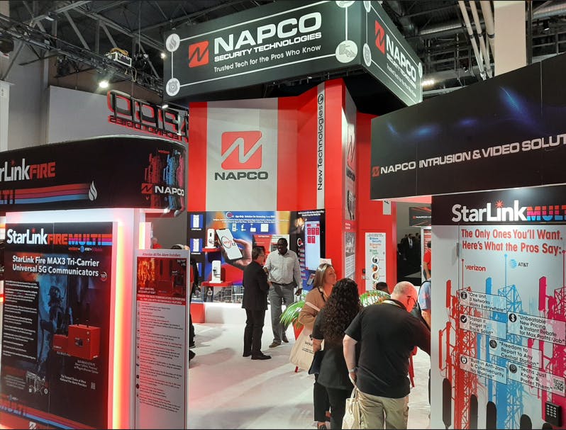 NAPCO has appointed four new Regional Sales Managers to strengthen sales leadership across key territories. Above, ISC West 2026 attendees gather in the company's exhibit space.