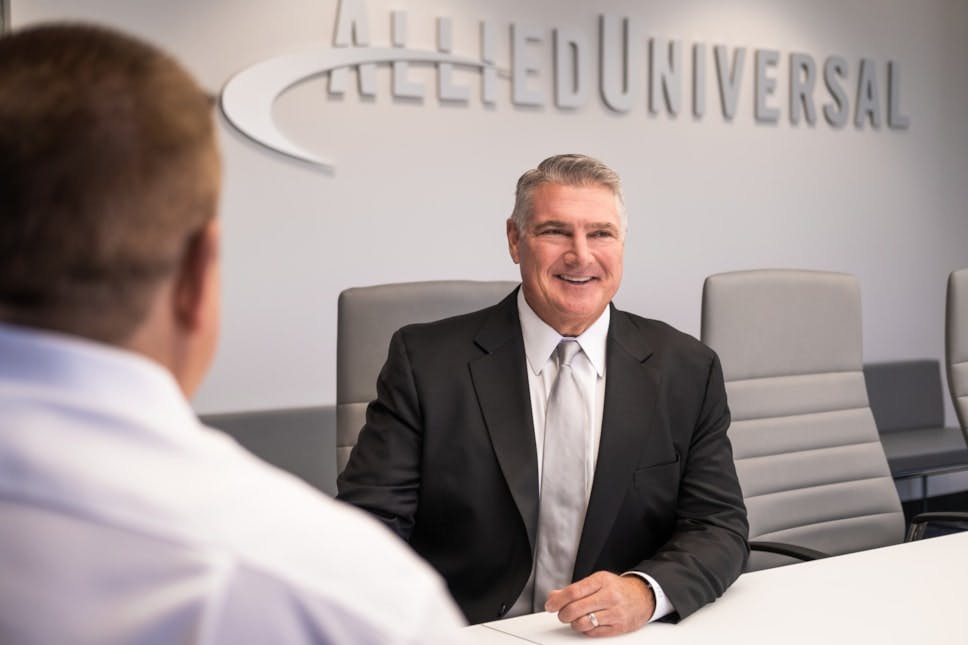 Allied Universal CEO Steve Jones recognized for leadership and innovation in security and facility services.