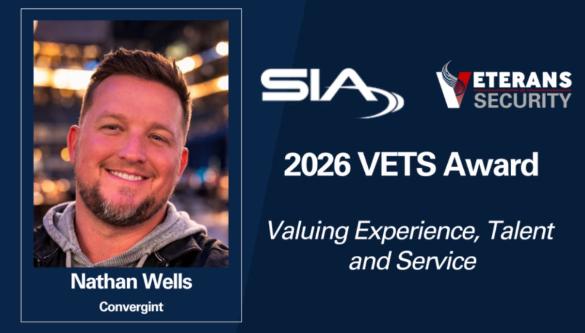 Nathan Wells will receive SIA&rsquo;s first-ever VETS Award for his leadership supporting veterans in the security industry.
