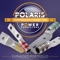Polaris expanded its Compression Connector portfolio with new copper and aluminum long barrel connector configurations for large-scale electrical applications. Polaris expanded its Compression Connector portfolio with new copper and aluminum long barrel connector configurations for large-scale electrical applications.