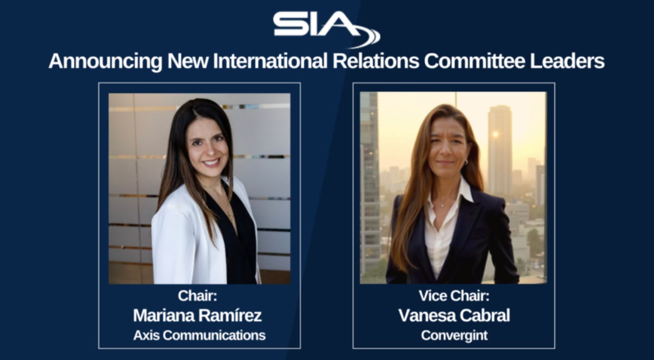 Mariana Ram&iacute;rez of Axis Communications and Vanesa Cabral of Convergint have been named chair and vice chair of SIA's International Relations Committee.