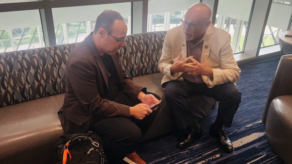 Live at ESX 2026, ESA board member Kirk MacDowell (right) explained the significance of the associations newly announced Industry performance Index, set to debut in July.