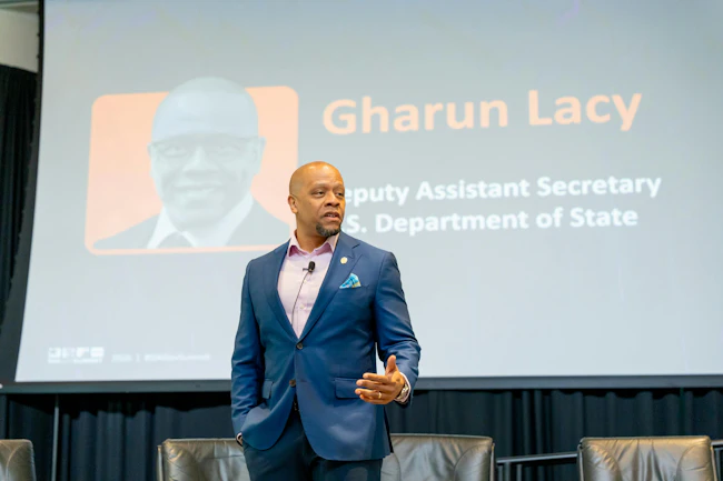 Gharun Lacy, deputy assistant secretary at the U.S. Department of State, delivered a keynote presentation on protecting people, facilities and data in an increasingly integrated cyber landscape during the SIA GovSummit 2026 in Washington, D.C.
