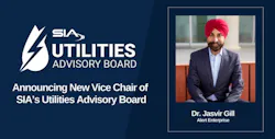 Dr. Jasvir Gill has been named vice chair of the SIA Utilities Advisory Board after serving as a founding member and Technology Subcommittee chair. Dr. Jasvir Gill has been named vice chair of the SIA Utilities Advisory Board after serving as a founding member and Technology Subcommittee chair.