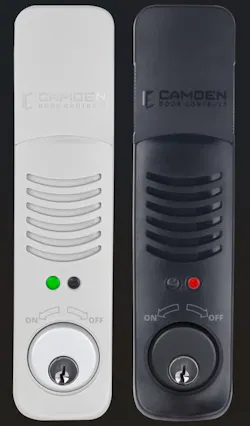 Camden Door Controls’ new CX-DA800 Series Exit Alarm and CX-DA810 Series Door Prop Alarm systems are designed for indoor and outdoor use and provide audible and visual alerts for unauthorized door activity. Camden Door Controls’ new CX-DA800 Series Exit Alarm and CX-DA810 Series Door Prop Alarm systems are designed for indoor and outdoor use and provide audible and visual alerts for unauthorized door activity.