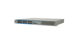Omnitron FlexSwitch 10GRPoE/Sx 24-port Ethernet and PoE switch featuring dual 10G uplinks and full-power PoE support for edge devices and surveillance systems. Omnitron FlexSwitch 10GRPoE/Sx 24-port Ethernet and PoE switch featuring dual 10G uplinks and full-power PoE support for edge devices and surveillance systems.