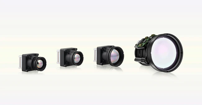Teledyne FLIR OEM&rsquo;s Boson SX8 thermal camera module featuring 8-micron pixel technology and SXGA resolution designed for compact high-performance infrared imaging applications.