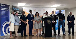 Wanda Evers, vice president of the Hinds County Board of Supervisors, addresses attendees during a June 5 press conference announcing the Hinds County Safety Camera Initiative. Also pictured are Eric Nauta of Brivo, Hinds County Sheriff Tyree Jones and Fredrick Wilson, CEO of Wilson Technology Inc., at far right. County officials, law enforcement representatives, community leaders and technology partners participated in the event. Wanda Evers, vice president of the Hinds County Board of Supervisors, addresses attendees during a June 5 press conference announcing the Hinds County Safety Camera Initiative. Also pictured are Eric Nauta of Brivo, Hinds County Sheriff Tyree Jones and Fredrick Wilson, CEO of Wilson Technology Inc., at far right. County officials, law enforcement representatives, community leaders and technology partners participated in the event.