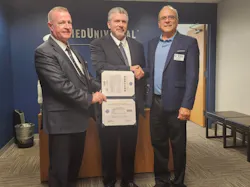 Allied Universal Long Island branch manager Michael Matz receives the Patriot Award for supporting employees serving in the National Guard and Reserve and their families. Allied Universal Long Island branch manager Michael Matz receives the Patriot Award for supporting employees serving in the National Guard and Reserve and their families.