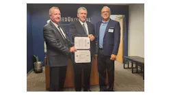 Allied Universal Long Island branch manager Michael Matz receives the Patriot Award for supporting employees serving in the National Guard and Reserve and their families. Allied Universal Long Island branch manager Michael Matz receives the Patriot Award for supporting employees serving in the National Guard and Reserve and their families.