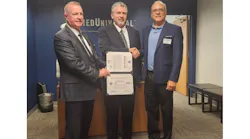 Pictured left to right: Thomas Mahoney, Mike Matz, Joseph Kruk, CMSgt, USAF (Ret) ESGR Volunteer. The Patriot Award recognizes supervisors and managers who provide support to members of the National Guard and Reserve and their families during military service obligations. Pictured left to right: Thomas Mahoney, Mike Matz, Joseph Kruk, CMSgt, USAF (Ret) ESGR Volunteer. The Patriot Award recognizes supervisors and managers who provide support to members of the National Guard and Reserve and their families during military service obligations.