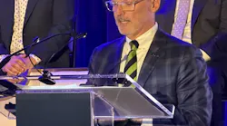 Incoming Electronic Security Association Chairman Jeremy Bates addressed the membership during the recent ESX show.