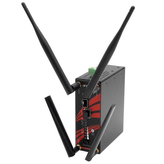 Antaira Technologies showcased its new AIROLINX-6-MAX-DR-T and AIROLINX-6-DR-T industrial Wi-Fi 6 access point/router platforms during Automate Show 2026 in Chicago.