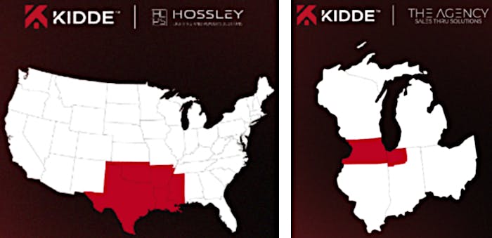 Hossley Lighting and Power Solutions and The Agency Sales will provide regional sales support for Kidde and Edwards Signaling commercial offerings.