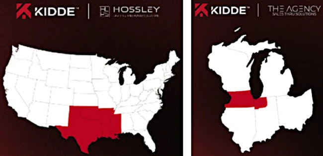Hossley Lighting and Power Solutions and The Agency Sales will provide regional sales support for Kidde and Edwards Signaling commercial offerings.