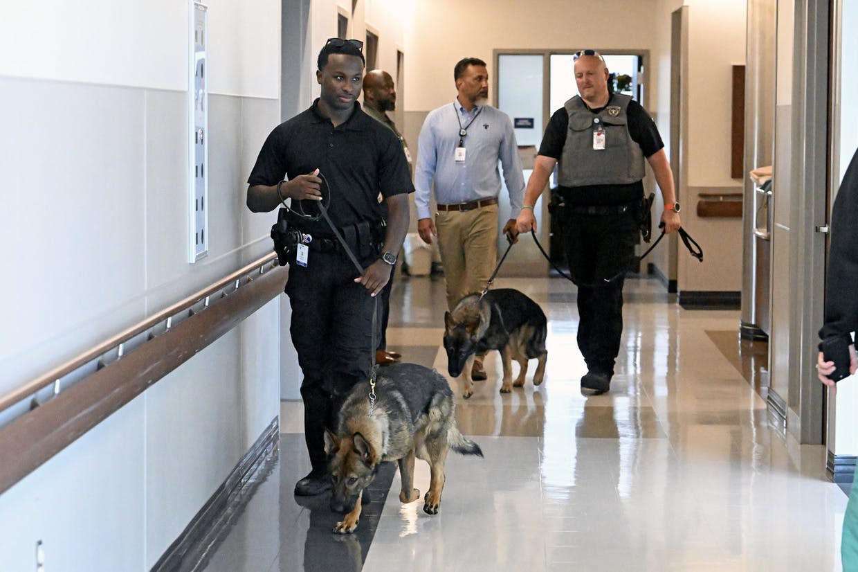 FMOL Health's new security K-9s, Pax and Lux, officially began duty June 29 after completing specialized training for healthcare environments.