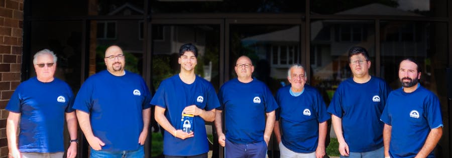 Members of the Craftmaster Hardware team include, from left to right: Bill Watkins, Daniel Sproviero, Domenic Santelli, George Howe, Tony Defrancesco, Vadim Komets and Jim Lawless.
