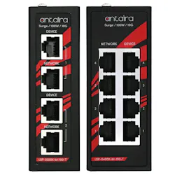 Antaira Technologies' LSP Series provides multi-port surge protection for PoE-powered devices in industrial and outdoor network environments.