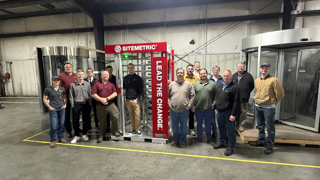 The Sitemetric Deluxe Turnstile combines Boon Edam&rsquo;s Turnlock 100 Mobile Platform with Sitemetric&rsquo;s branding and Integrated Construction Intelligence platform for mobile access control at construction sites.
