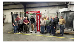 The Sitemetric Deluxe Turnstile combines Boon Edam’s Turnlock 100 Mobile Platform with Sitemetric’s branding and Integrated Construction Intelligence platform for mobile access control at construction sites.