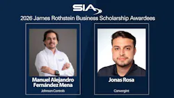 SIA has named Manuel Alejandro Fernández Mena of Johnson Controls and Jonas Rosa of Convergint as the 2026 James Rothstein Business Scholarship recipients.