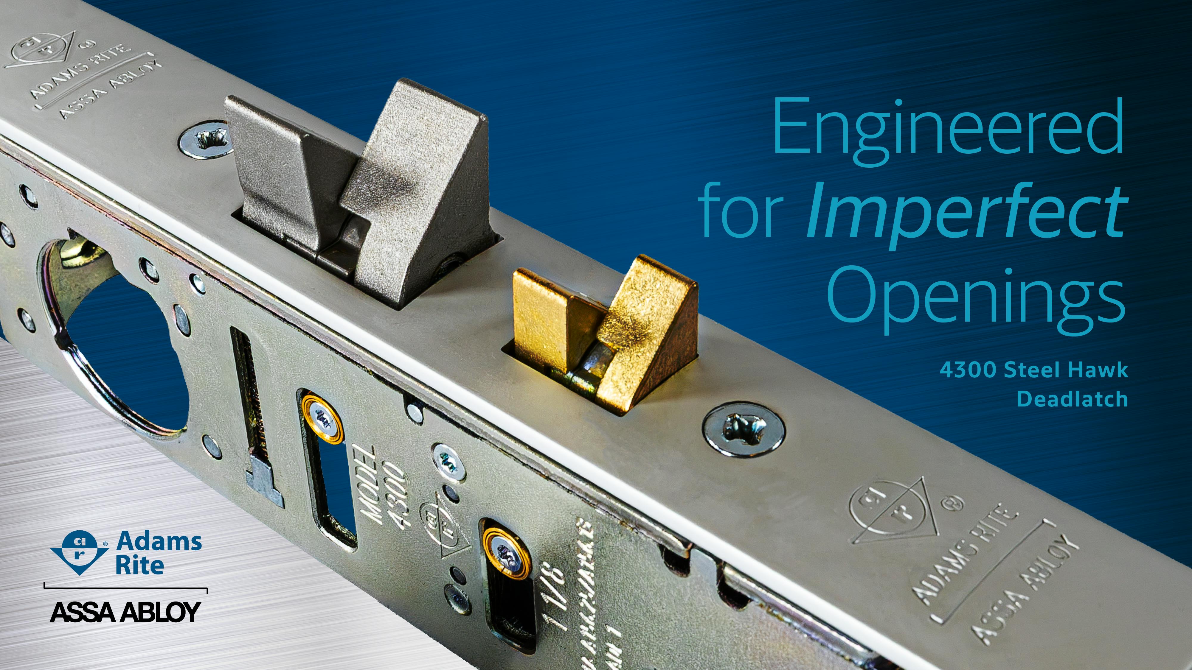 The 4300 Steel Hawk Electrified Deadlatch features a redesigned latch assembly and internal improvements for improved operation.