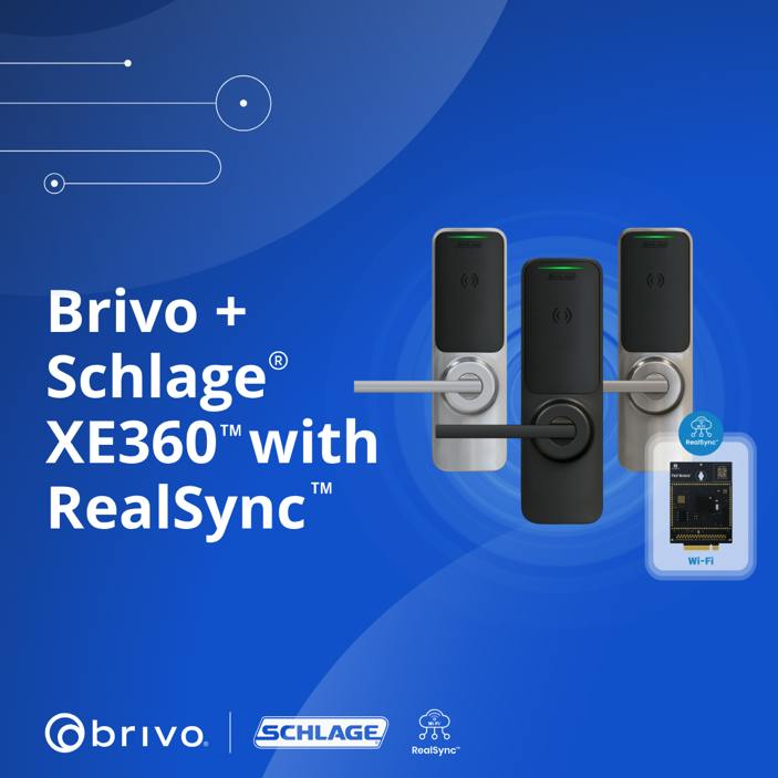Brivo is showcasing its integration with the Schlage XE360 Series with RealSync at GSX 2026, providing continuous Wi-Fi connectivity and real-time access control capabilities for commercial doors.