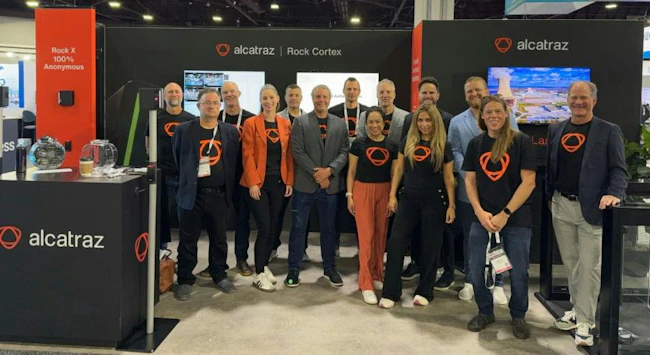 The Alcatraz team at GSX 2026 in Atlanta, where the company announced the RockOS and Rock Cortex names for the software layers supporting its Rock family of facial authentication devices and outlined platform enhancements planned for October.