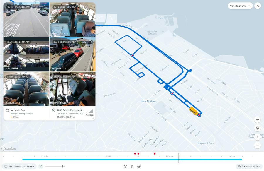 Verkada Transportation, a new offering announced at VerkadaOne 2026, combines video security and remote fleet management in a cloud-managed platform. Its trip history view brings together vehicle location, camera footage and driving events to provide security teams with visibility into activity along a route.