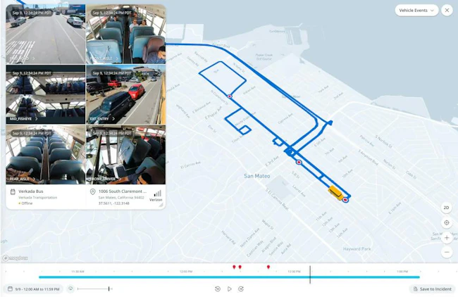 Verkada Transportation, a new offering announced at VerkadaOne 2026, combines video security and remote fleet management in a cloud-managed platform. Its trip history view brings together vehicle location, camera footage and driving events to provide security teams with visibility into activity along a route.