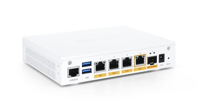 Firewalla Gold Plus SFP provides flexible WAN and LAN configurations with five high-speed network interfaces.
