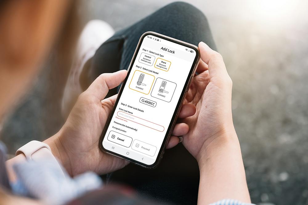 Codelocks ConnectShare smart locks combine user code, RFID card and cell phone access with remote management through the Codelocks Connect App.