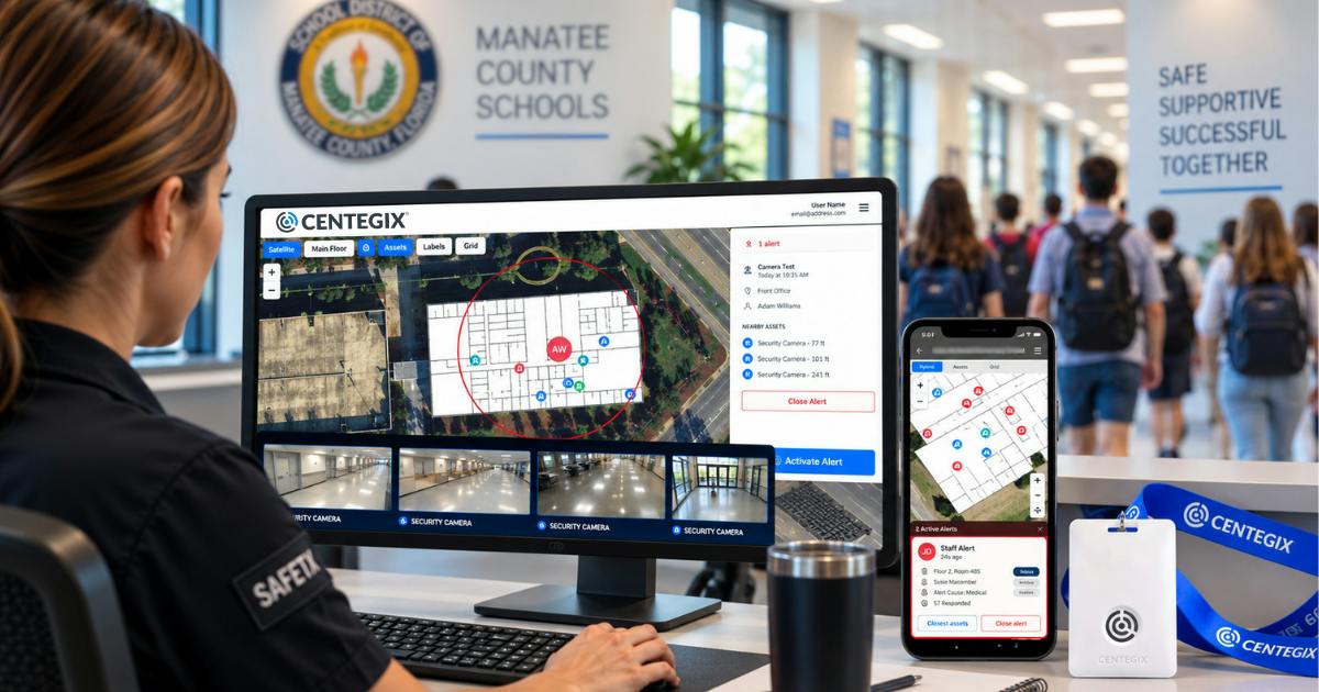 The CENTEGIX and OpenEye integration connects CrisisAlert data with nearby camera footage to support incident assessment and post-incident investigations.