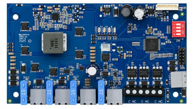 Altronix's ReServ24B combines automatic power transfer, rapid battery charging and remote monitoring capabilities to support security system continuity.